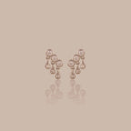 Diamond Raindrop Studs Silver 18K Gold Plated