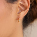 Ericka Diamond Hoops Silver 18K Gold Plated