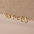 Dainty Huggies Set Silver 18K Gold Plated