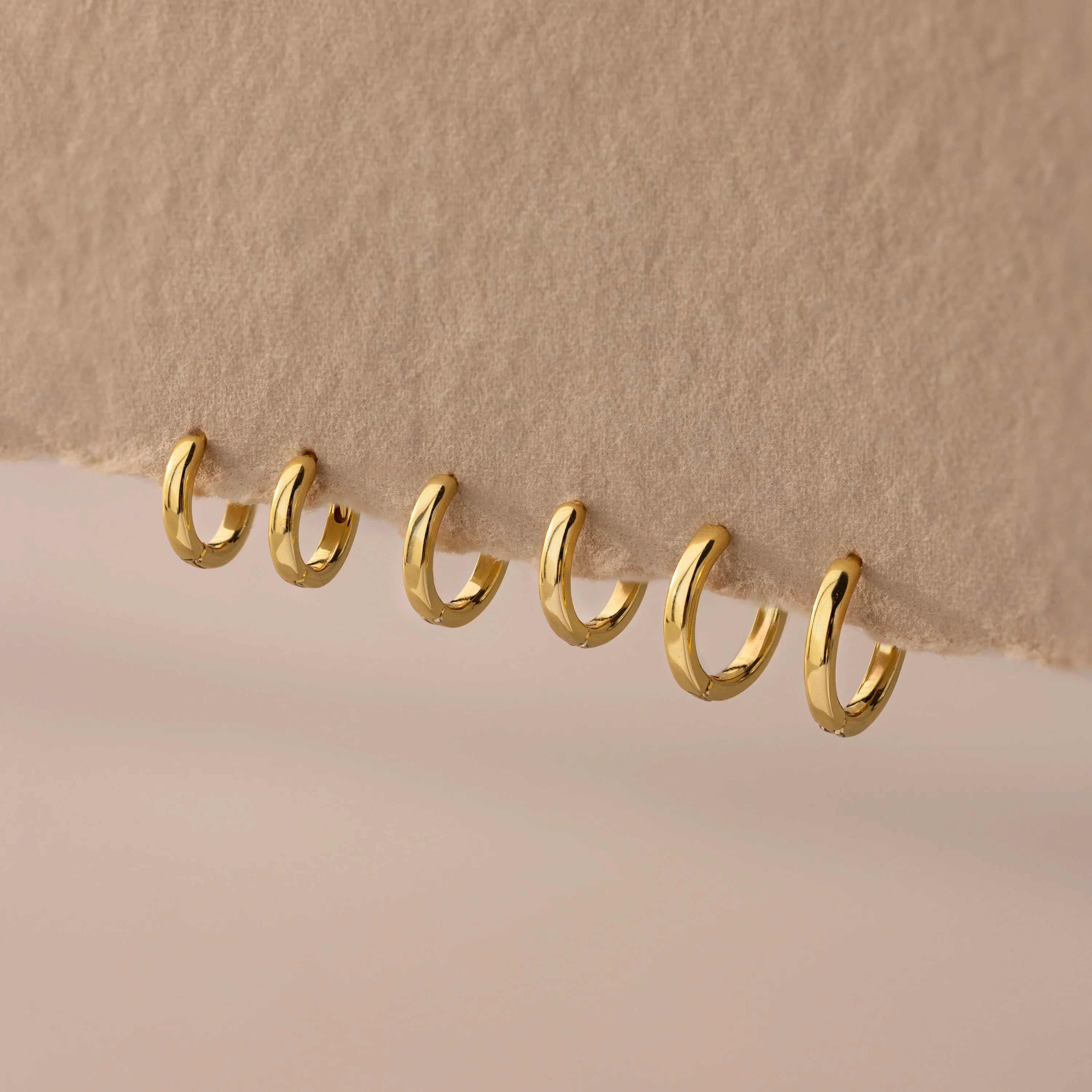 Dainty Huggies Set Silver 18K Gold Plated