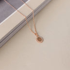 Pave Initial Pendant Necklace Silver 18K Gold Plated