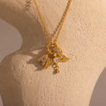 Cable Circle Charm Necklace Silver 18K Gold Plated