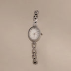 Oval Infinity Link Timepiece Silver 18K Gold Plated