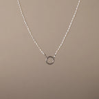 Pearl Chain Clasp Necklace Silver 18K Gold Plated