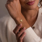 Dainty Organic Fingerprint Bracelet  Silver 18K Gold Plated