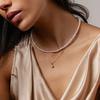 Venus Pearl Necklace  Silver 18K Gold Plated