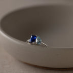 Toi et Moi Birthstone Ring  Silver 18K Gold Plated