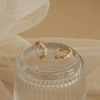 Sprinkle Diamond Huggies Silver 18K Gold Plated