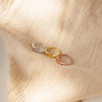 Oval Signet Charm Ring Silver 18K Gold Plated