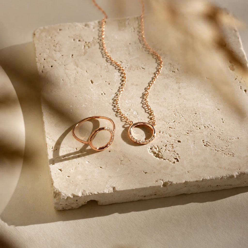 Kayla Pave Circle Necklace