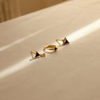 Diamond Black Art Deco Earrings Set Silver 18K Gold Plated