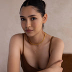 Strap Necklace Silver 18K Gold Plated