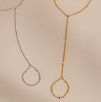 Star Curb Hand Chain Bracelet Silver 18K Gold Plated