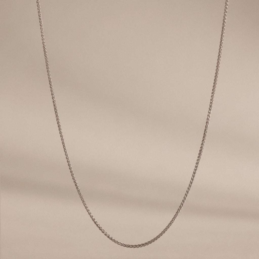 Woven Chain Necklace  Silver 18K Gold Plated