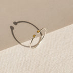 Tiny Dual Birthstone Ring Silver 18K Gold Plated
