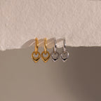 Tiny Teardrop Huggies Silver 18K Gold Plated