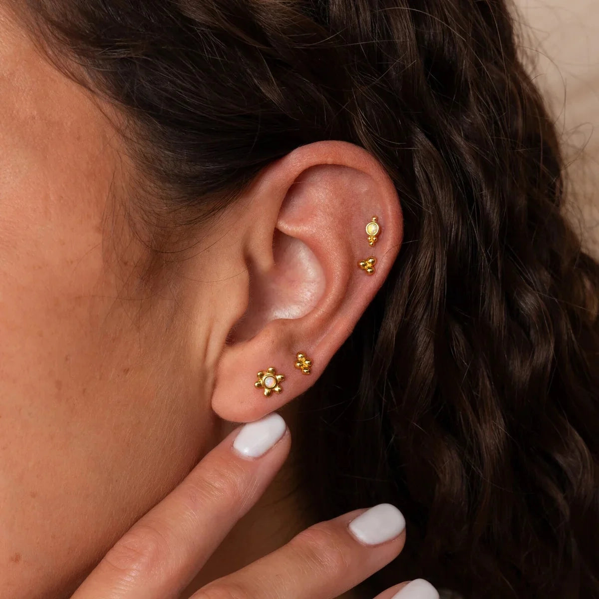Luminous Opal Starburst Studs
