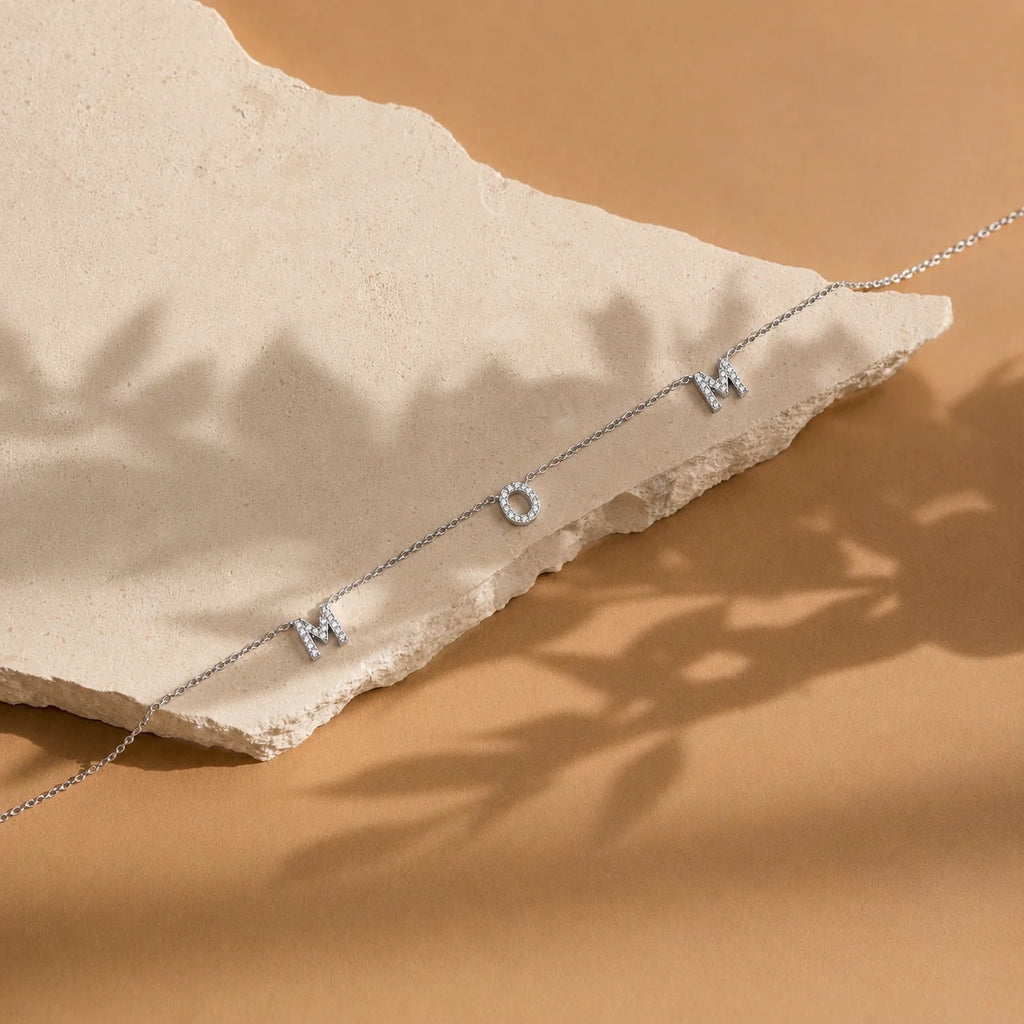 Pave Mom Necklace