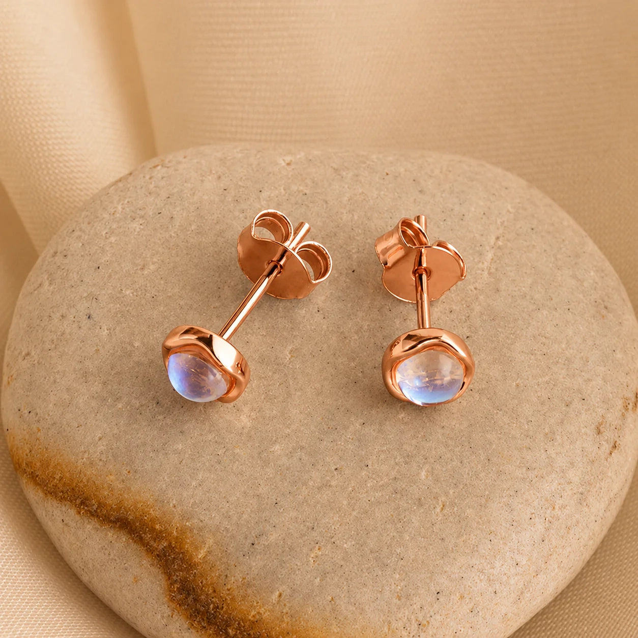 Moonstone Studs