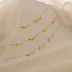 Carrie Multiple Name Necklace Silver 18K Gold Plated