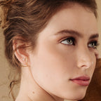 Diamonds Arc Studs Silver 18K Gold Plated
