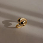 Duo Dome Ring Silver 18K Gold Plated