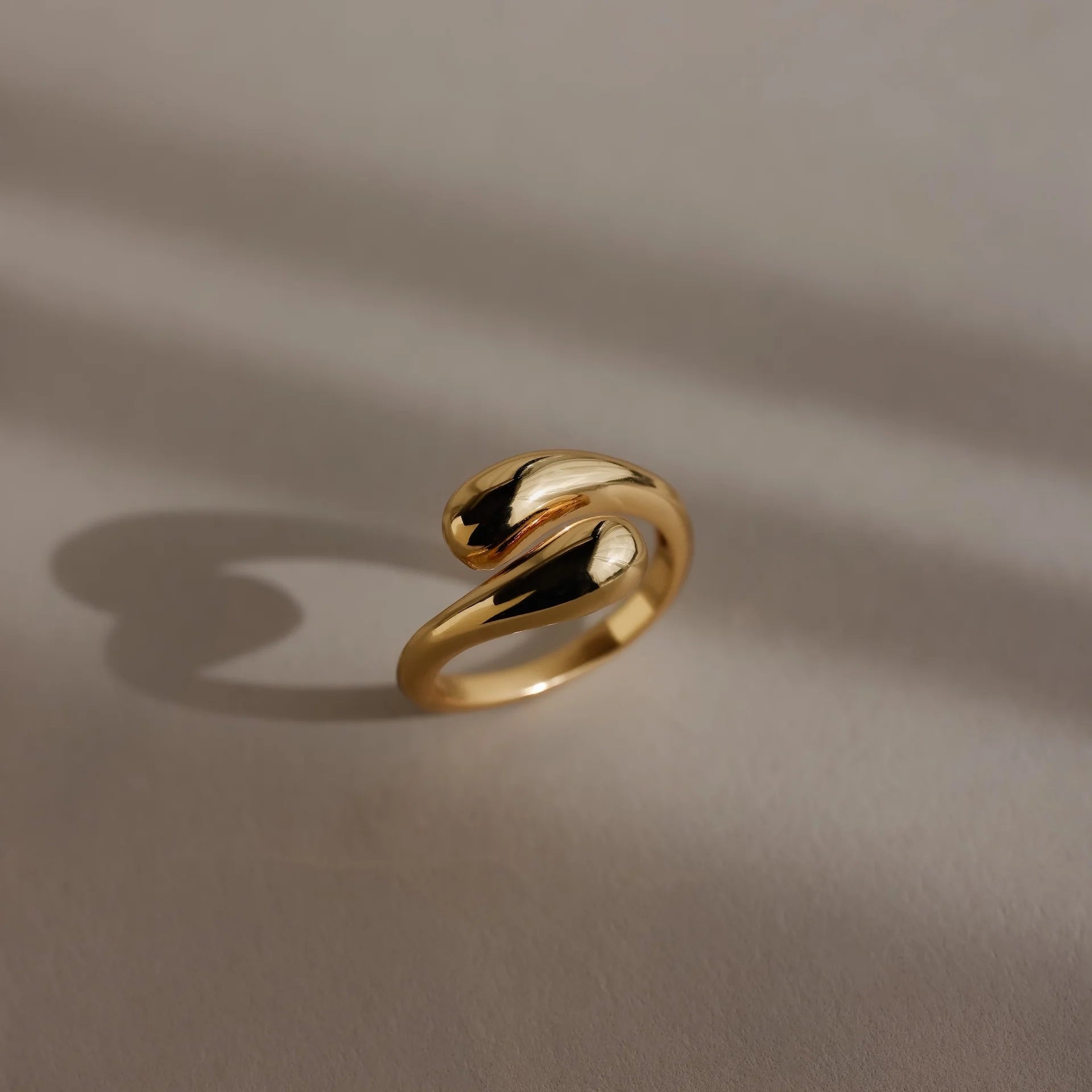 Duo Dome Ring Silver 18K Gold Plated