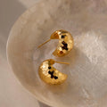 Bold Disco Earrings Silver 18K Gold Plated