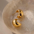 Bold Disco Earrings Silver 18K Gold Plated