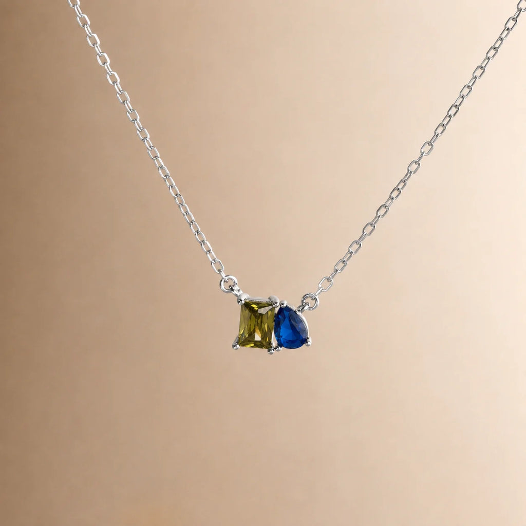 Toi et Moi Birthstone Necklace