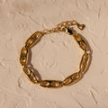 Organic Mariner Chain Bracelet Silver 18K Gold Plated