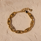 Organic Mariner Chain Bracelet Silver 18K Gold Plated