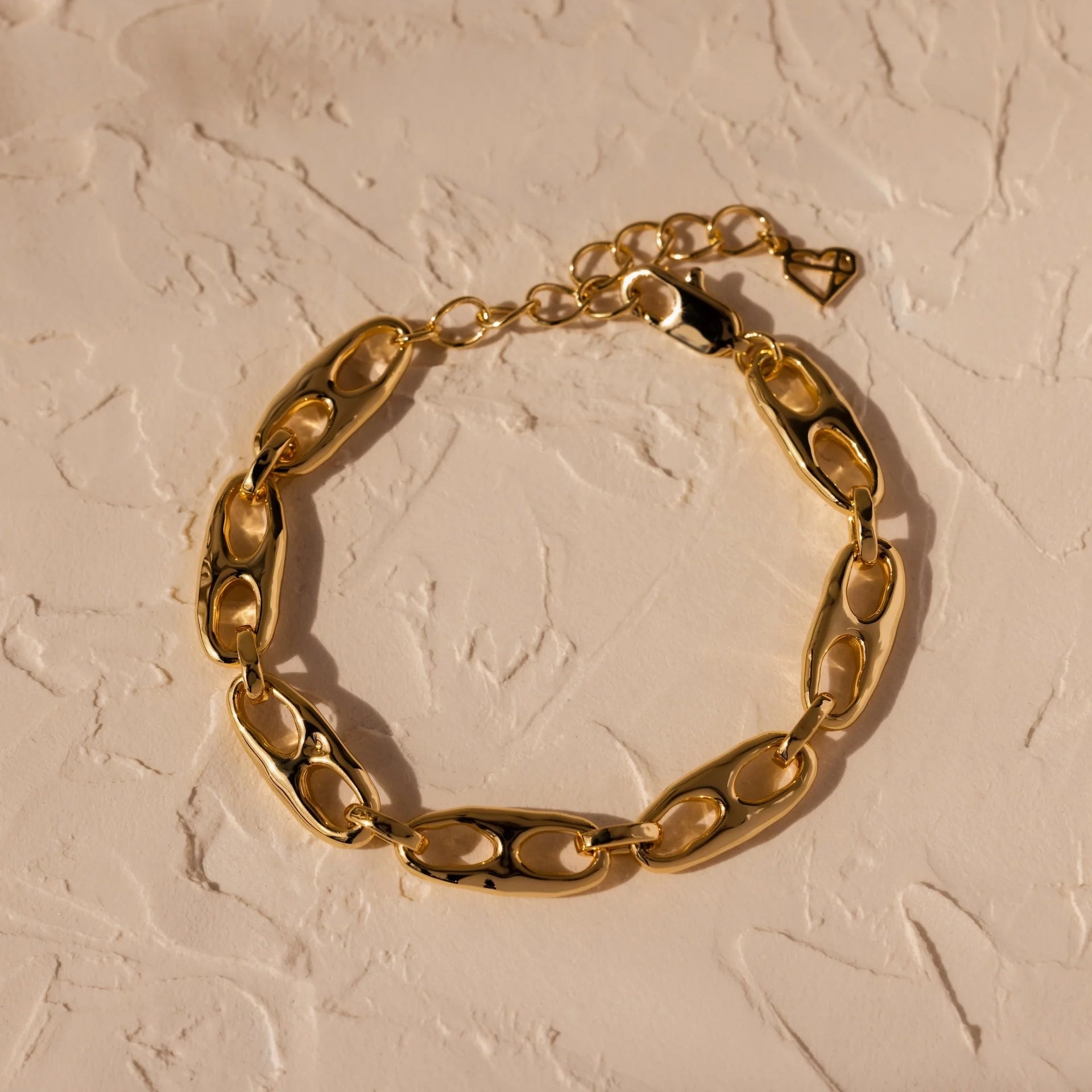 Organic Mariner Chain Bracelet Silver 18K Gold Plated