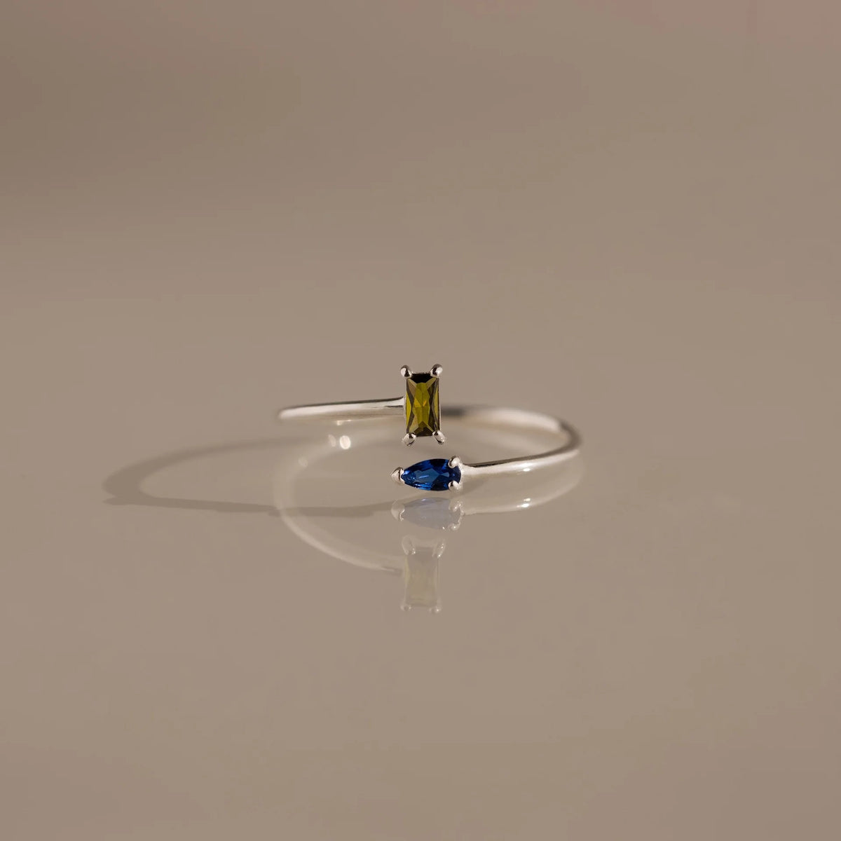 Toi et Moi Wrap Ring Silver 18K Gold Plated