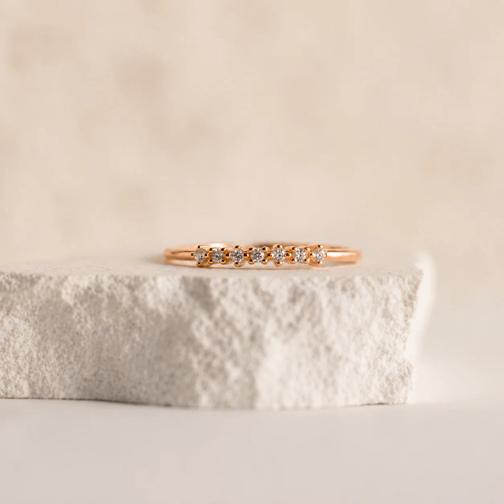 Elegant CZ Diamond Stackable Ring