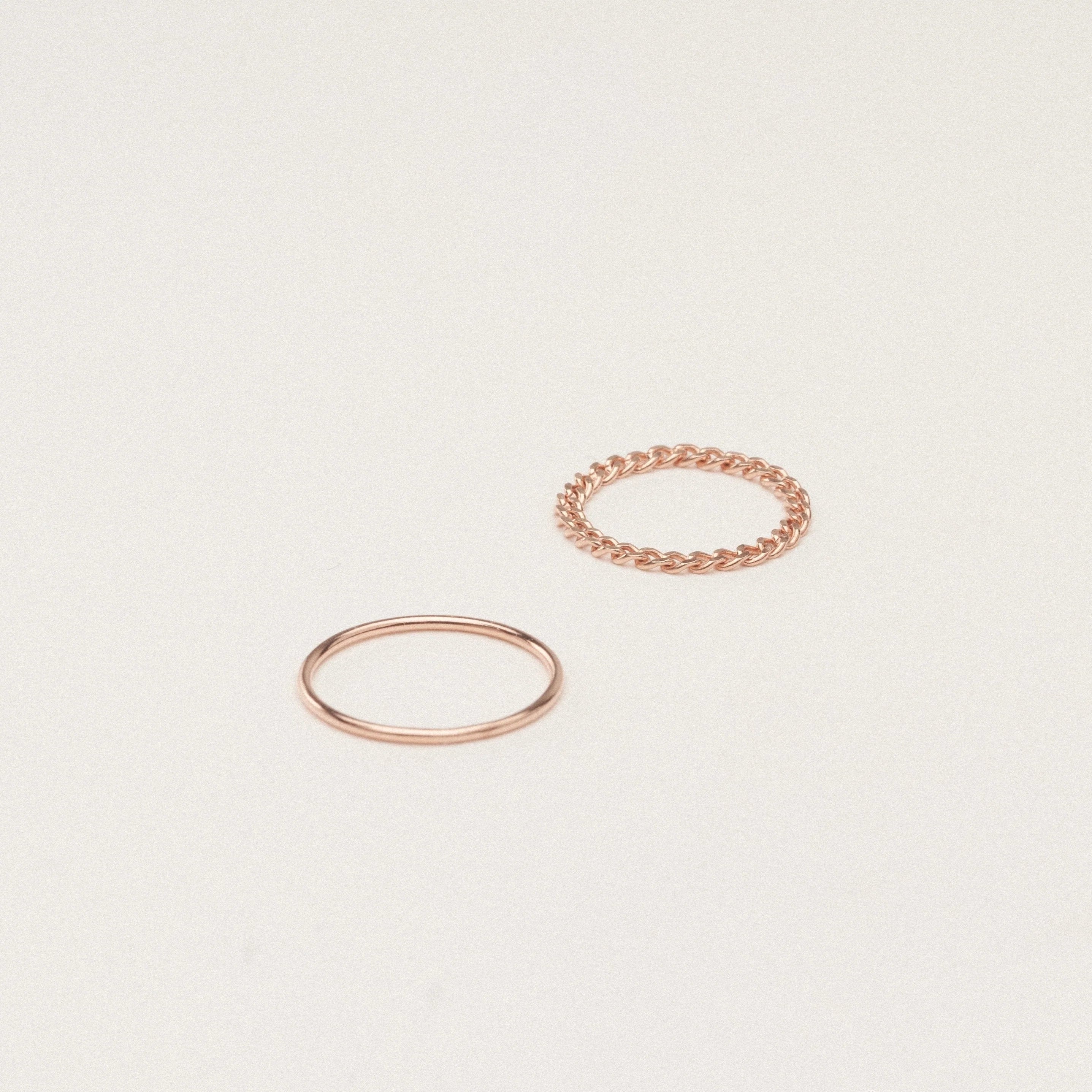 Minimalist Bold Stacking Ring Set