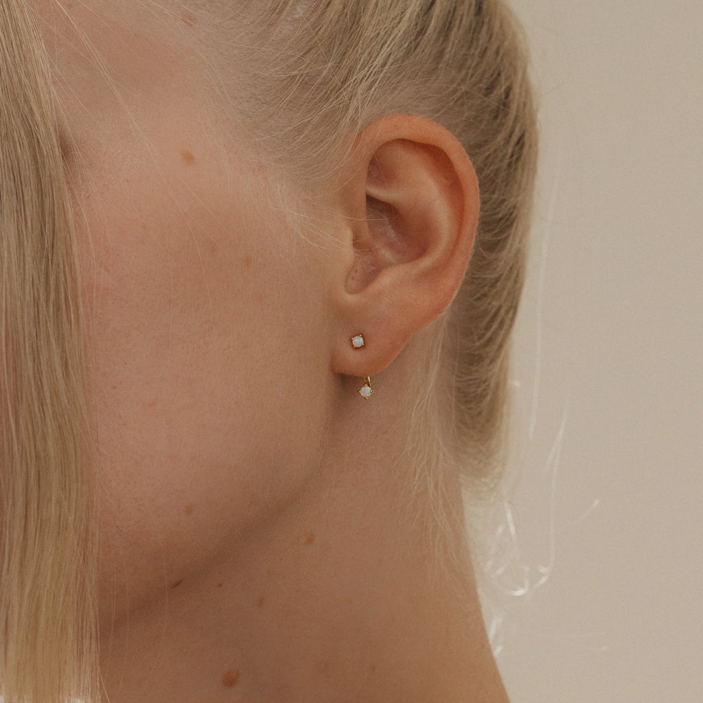 Sapphire Ear Jackets Silver 18K Gold Plated