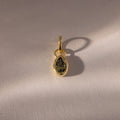 Teardrop Peridot Charm Silver 18K Gold Plated