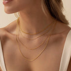 Essential Necklace Chains Silver 18K Gold Plated