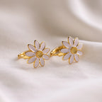 Daisy Huggies Silver 18K Gold Plated