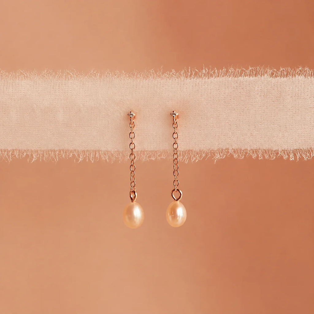 Isha Pink Pearl Earrings