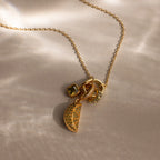 Birthstone Fruit Charm Silver 18K Gold Plated