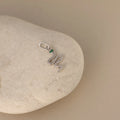 Diamond Snake Charm Silver 18K Gold Plated