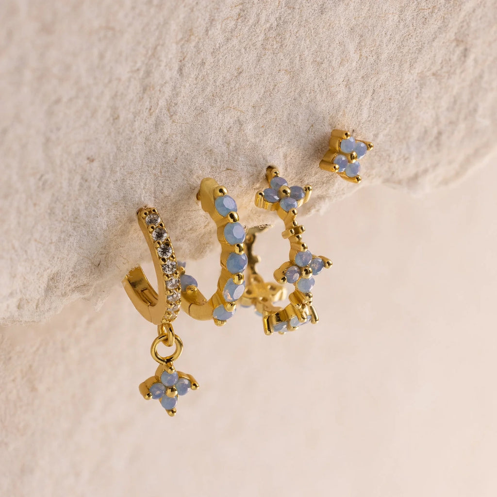 Inside Out Ivy Huggies Silver 18K Gold Plated
