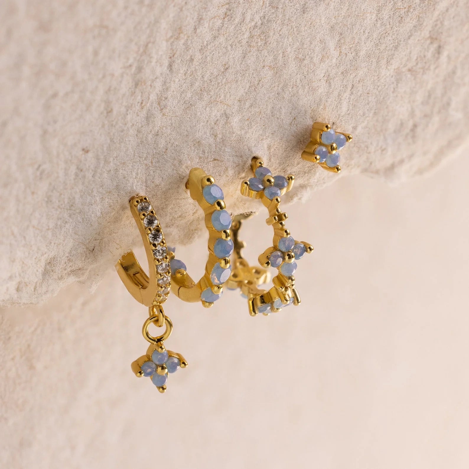 Inside Out Ivy Huggies Silver 18K Gold Plated
