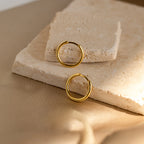 Medium Bold Hoops Silver 18K Gold Plated