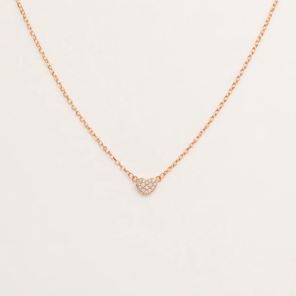 Pave Heart Necklace