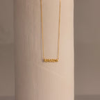 Tiny Bubble Name Necklace Silver 18K Gold Plated