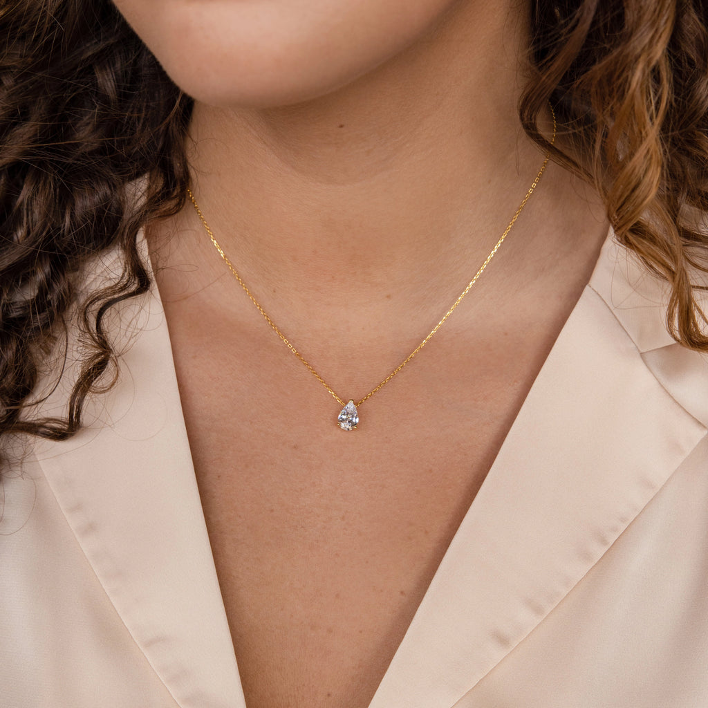 Ophelia Birthstone Necklace Silver 18K Gold Plated