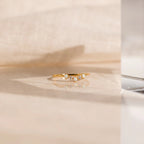 Layla Opal Diamond Ring Silver 18K Gold Plated